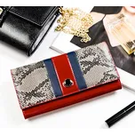 Dámská kožená peněženka Peterson PTN ST-467 SNAKE červená