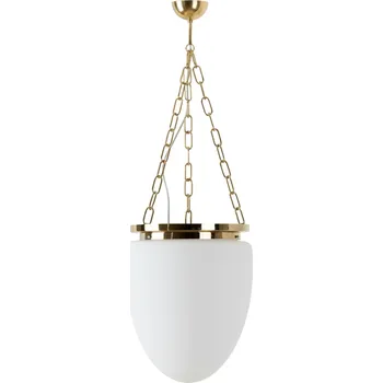 OSMONT MIR67971 MIRA R závěsné skleněné svítidlo mosaz leštěná / bílá IP40 4000 K 27W LED