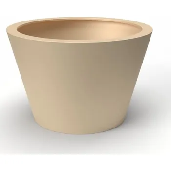 Květináč Květináč CONEA XXL, sklolaminát, výška 90 cm, krémová