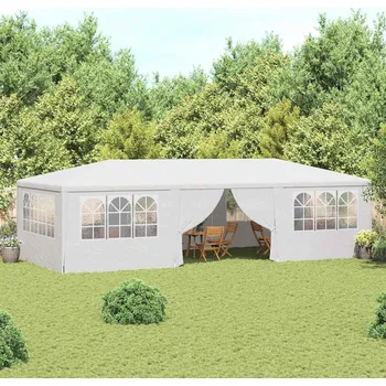 Zahradní stavba vidaXL Profesionální party stan s bočnicemi 4 x 9 m bílý 90 g/m²