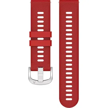 Řemínek na hodinky Silikonový řemínek Ricardo 18mm (pro Garmin Venu 2S, Vívoactive 4S, Forerunner 265S, Venu 3S aj.), červený, Quick Release