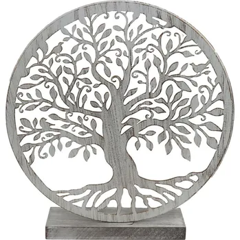 Dekorace na stůl strom života, výška: 37 cm, šedá K3678/2