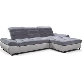 Sedací souprava ROMANTIKA KLASIK (ROMA) 3FBL -OSBP -Pravá - sedací souprava, látka SVĚTLE ŠEDÁ/TMAVĚ ŠEDÁ - MISTERIO 80/ MISTERIO 90 - kolekce (ST) - "STA" (K250-S) NOVÁ LÁTKA