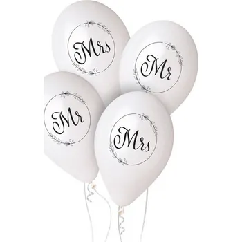 Balónek GoDan Balónek svatební 13" 4ks Mr & Mrs