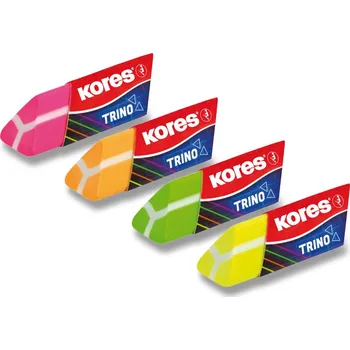 Kores pryž Trino Neon – trojhranná guma mix barev