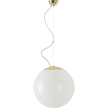 Osvětlení OSMONT ISI63289 ISIS L3 PM závěsné plastové svítidlo mosaz leštěná / bílá IP40 40W E27