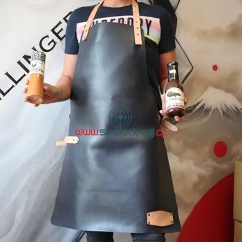 Počítačová hra kožená zástěra - Black design look