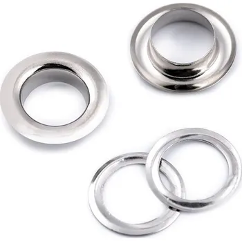 Průchodky s podložkou vnitřní Ø10 mm / vnější Ø16 mm, barva 1 nikl