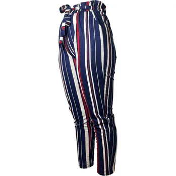 Dámské kalhoty Dámské bambusové kalhoty modro-červené 8822-1 Velikost: XXL