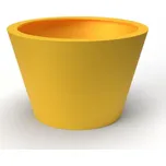 Květináč CONEA XXL, sklolaminát, výška 90 cm, žlutá