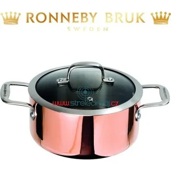 Hrnec Měděný kastrol s pokličkou a dvěma držadly, 5l Ronneby Bruk 94924