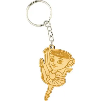 Žertovný předmět Ballerina Cappuccina - Italian Brainrot - přívěšek nebo klíčenka s gravírováním- Tričkový.cz