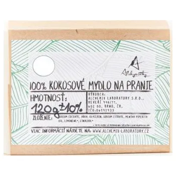 Mýdlo na praní 100% kokosové mýdlo na praní - pevné - bez vůně Alchymistky 500 g