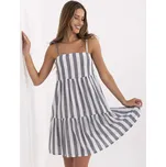 Dámské bílo-modré pruhované šaty Klaudie LK-SK-507684.14-white-dark blue Velikost: 42