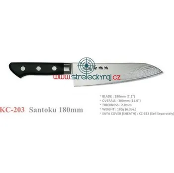 Kuchyňský nůž nůž Santoku 180mm Kanetsune KC-200 Series