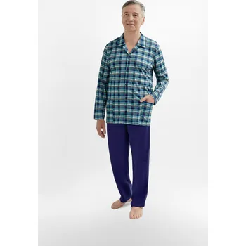 Pánské pyžamo Pánské rozepínané pyžamo 403 ANTONI zelená L
