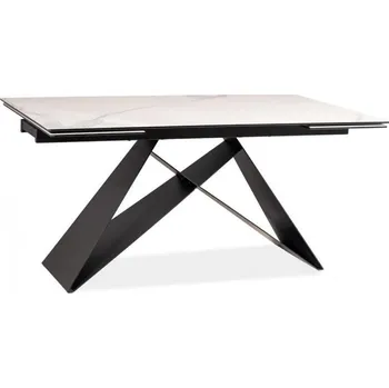 Jídelní stůl Casarredo Jídelní stůl rozkládací WESTIN III Ceramic bílý mramor/černý mat