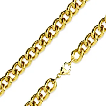 Řetízek Řetízek z 316L oceli - zatočená kulatá očka zlaté barvy, 8 mm - Délka: 485 mm