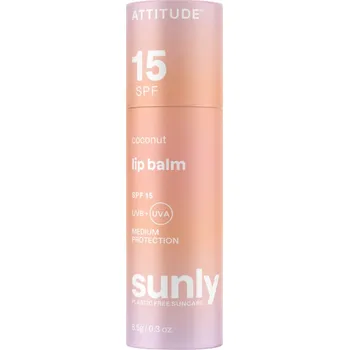 Péče o rty Attitude Minerální ochranný balzám na rty s vůní kokosu SPF 15