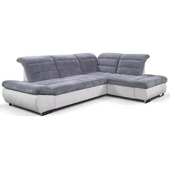 Sedací souprava ROMANTIKA MAXI roh s opěrkou (ROMA) 3FBL-OSP- pravá sedací souprava,látka SVĚTLE ŠEDÁ/TMAVĚ ŠEDÁ korpus MISTERIO 80 /sedák, opěrák MISTERIO 99 - kolekce (ST) - "STA" (K250)NOVÁ LÁTKA