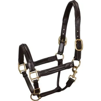 Kožená ohlávka EQUESTRO Soft černá PONY