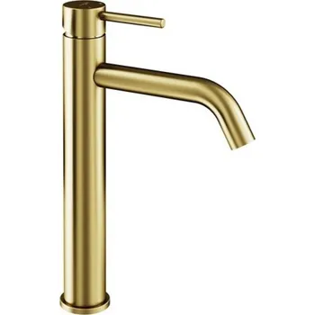 BESCO - Vysoká stojánková umyvadlová baterie VEO I zlatá broušená barva BABUVIBZ