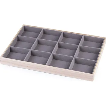 Šperkovnice Dřevěné plato / organizér se sametem
