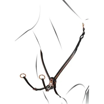 Martingal Poprsník EQUESTRO Rose Gold černý COB