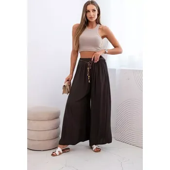 Kesi Dámské kalhoty tmavě hnědá univerzální