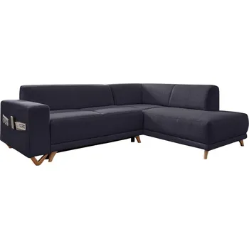 Pohovka Antracitová rozkládací/s úložným prostorem rohová pohovka (pravý roh/do L) Classy Sophie – Miuform ID_1785488