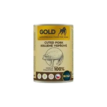 Krmivo pro psa IRONpet Gold Dog Vepřová krájená svalovina, konzerva 400 g