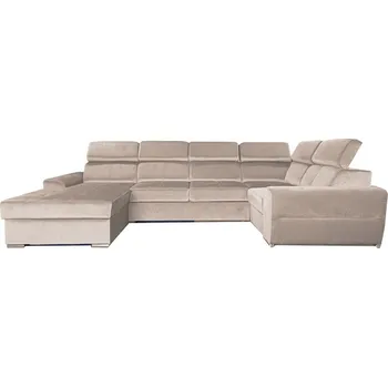 Sedací souprava CARI NEW U PANORAMIC Pravá - sedací souprava látka AMON 17 - smetanová (BOTM+2F+Rr+1B) - kolekce "E" (D) (K250) NOVINKA