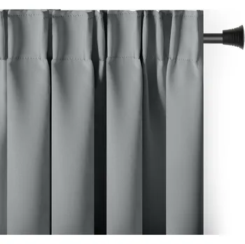 Sprchový závěs Šedý termo/dimout závěs 140x245 cm Kierra – Restilo ID_1379117