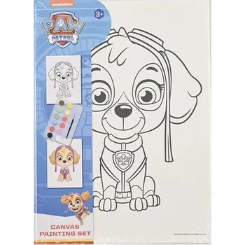 Malířské plátno Malování na plátno Tlapková patrola Skye 18 x 25 x 1,5 cm