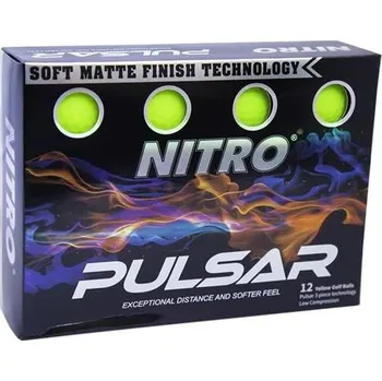 Golfový míček Nitro Pulsar golfové míčky, limetkové