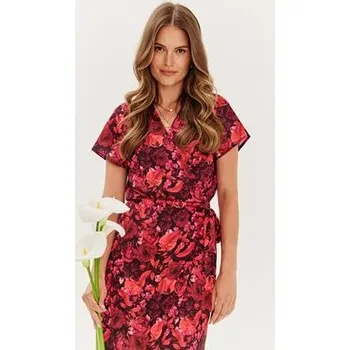 Dámské šaty NAOKO Každodenní šaty Rosso Incanto Červená Regular Fit XS