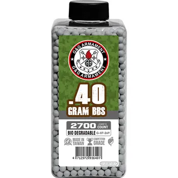 Airsoftová kulička G&G BIO 0,40g 2700ks láhev Šedé