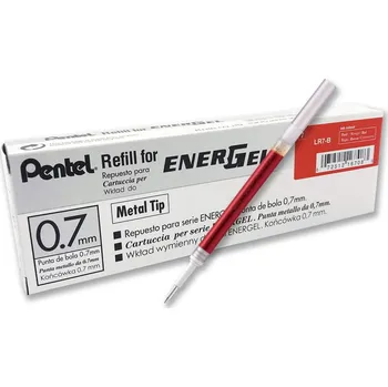 Pentel EnerGel LR7-B náplň gelová červená 0,7mm, silný hrot