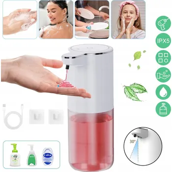 Obraz AUTOMATYCZNY DÁVKOVAČ MYDŁA NA STĚNU, 380 ML DÁVKOVAČ PRO DEZINFEKCI RUKOU
