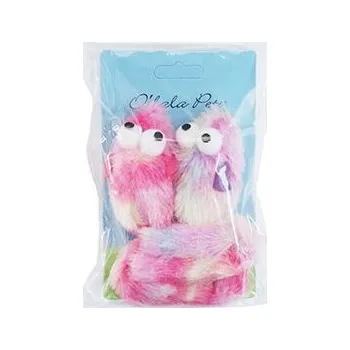 Hračka pro kočku KING STYLE s.r.o. Hračka s šantou kočka Myš 33cm plyš mix barev 2ks