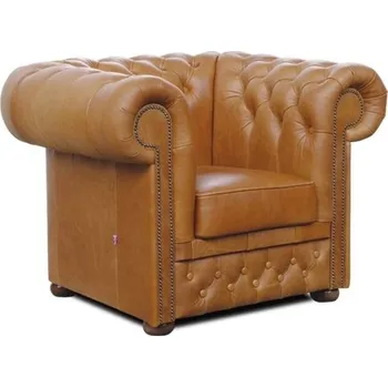 Křeslo Falco Křeslo Chesterfield Lord 1 kůže koňak
