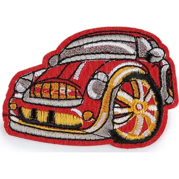 Nášivka Nažehlovačka auta, skútr, barva 2 červená