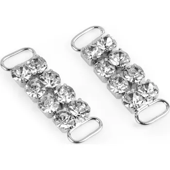 Štrasová ozdoba na oděvy a doplňky 12x37 mm