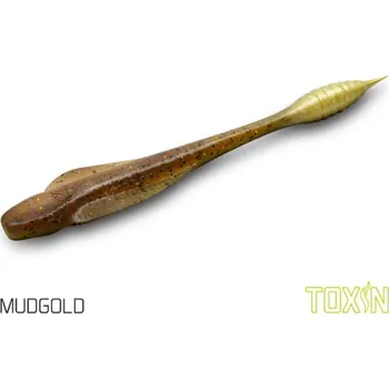 Rybářský háček 8ks - Gumová Nástraha Delphin TOXIN UVs 8cm 2gr Mudgold