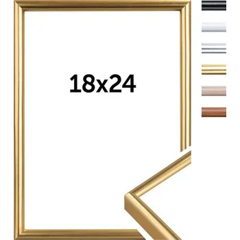Rám na obraz Doerr NEW YORK Gold 18x24 cm fotorám (pasparta na 13x18 cm, opěrná noha)