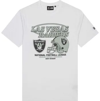 Pánské oblečení Pánské triko New Era LAS VEGAS RAIDERS NFL GRAPHIC L Bílá, Šedá, Černá