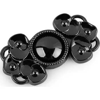 Ozdobné zapínání 15x28 mm, malé, 2 nikl černý