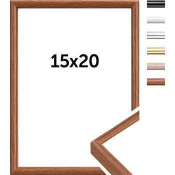 Rám na obraz Doerr WOOD FRAME 15x20 cm fotorám (pasparta na 10x15 cm, opěrná noha)