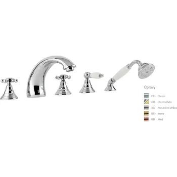 Vodovodní baterie Paffoni BELINDA vanová stojánková baterie Barva: Chrom FBLV040CR