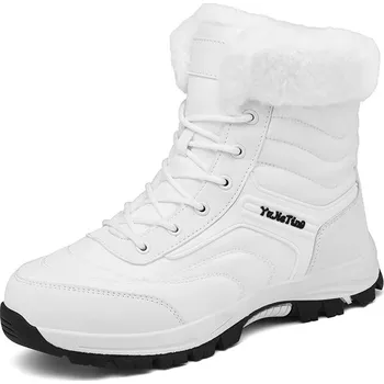 Pánská zimní obuv MIXI FASHION Zimní kotníkové boty s neklouzavou podrážkou a hřejivou podšívkou Bílá 45